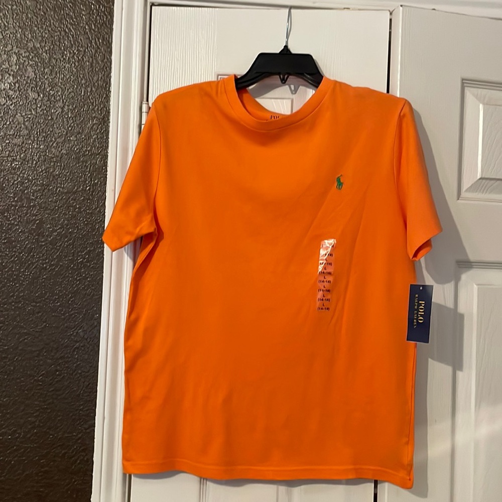 BOYS ORANGE POLO TEE